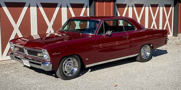 Burgundy 1967 Pontiac Acadian SD