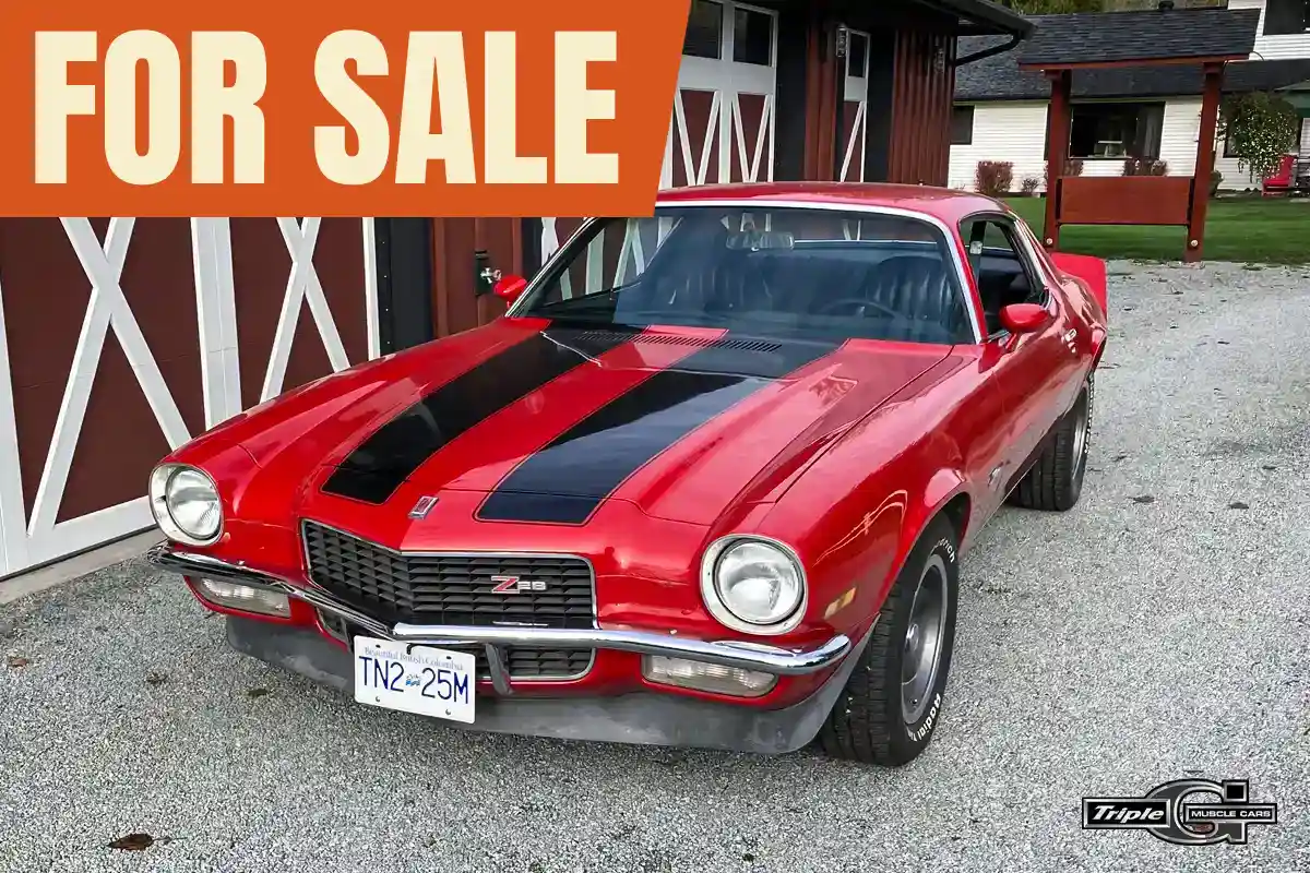 1971 Camaro Z28 FOR SALE Red 1971 Camaro Z28 with Black Stripes